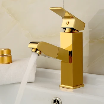 4 Stilius Rose gold Traukti iš vonios maišytuvas žalvaris matinis, Aukso spalvos baseino maišytuvas baseino maišytuvas vandens iš čiaupo, bakstelėkite vonios maišytuvas