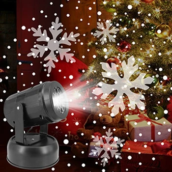 Lauko LED Snaigė Šviesos Blizzard Lazerinio Projektoriaus Lempa USB Perkelti Sniego Kalėdų Sukasi Projekcija Šviesos Halloween Party