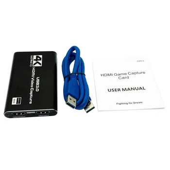 USB 3.0 4K 60 HZ 1080P 60Fps HD Vaizdo Žaidimas Užfiksuoti Kortelės Video Konverteris, HDMI Išvesties Transliacija Už 