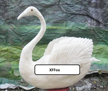 Didžiulis modeliavimas white swan modelis putų&plunksnų didelis tikroviška swan žaislas dovana, apie 75cm xf0704