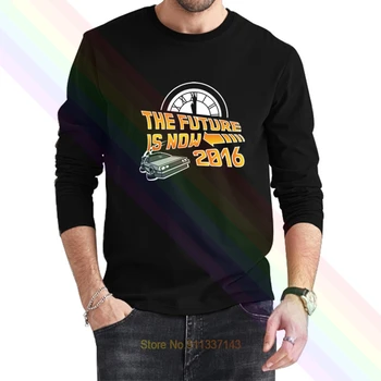 Atgal Į Ateitį Logotipas Classic Black T-Shirt 2021 Naujausias Vasaros vyriški ilgomis Rankovėmis Populiarus Tees Marškinėliai Topai Naujų Unisex