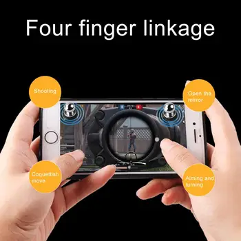 2vnt Keturiais pirštais Jungtis Gamepad Suaktyvina Mobiliųjų Telefonų Žaidimo Tikslas Gaisro Mygtukai Žaidimai ir Priedai