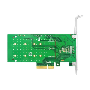 M. 2 Adapter Card PCIe X4 2 Uostą M. 2 +2 Uostą SATA3 Extender 6.0 Gb / s Paramos Hot Swap ir Šilumos Mainai