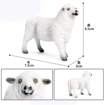 Naujas Modeliavimo Laukinių Gyvūnų Modelio, Avių, Ėriukų Aplinkos Apsaugos Kieto Plastiko Žaislas Dovana
