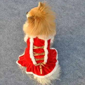 Kalėdų Šunelis Šuniukas Doggy Minkštas Šiltas Santa Dress Kostiumai, Drabužiai, Drabužiai