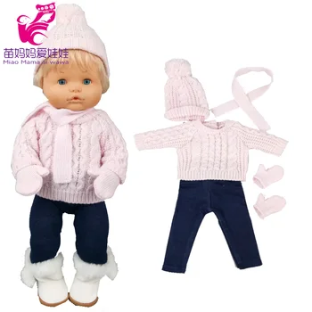 Nenuco, lėlės, drabužiai, megztiniai megztinis skrybėlę, šaliką Ropa y su Hermanita baby doll outwear žiemos rinkinys