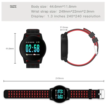 KESHUYOU W1 Smart Apyrankę ekrano Fitness Tracker kraujo spaudimas, Širdies ritmo Monitorius 