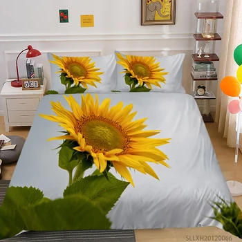 Namų Tekstilės 3D Gėlių Patalynės Komplektas Kūrybos Antklodė Padengti Nustatyti, Karalienė, Karalius Visą Dvigubo Dydžio Modernūs Namai Lova Nustatyti Užvalkalas