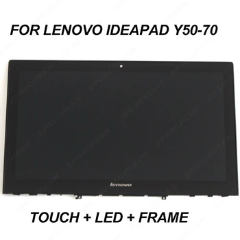 Pakeisti Lenovo Y50-70 Lcd Jutiklinis Ekranas skaitmeninis keitiklis & Bezel frame 15.6