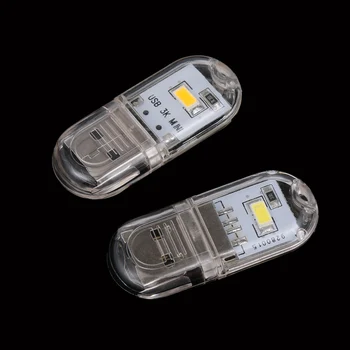 1Pcs Mini Nešiojamieji LED USB Naktį Šviesos Šviesus, Stalas Knyga, Lempa Computer emergency Lempa, Nešiojamieji kompiuteriai, Lemputė Šviesos Kempingas