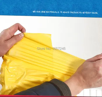 28cmx42cm Geltona Poli Mailer Pakuotės Maišelis Lipni Prekės Pašto Express Krepšiai Kurjerių Pašto DHL Poli Pašto Pakuotės Maišelis