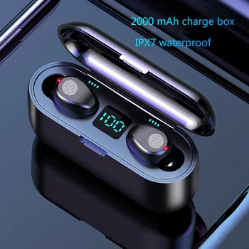FOOVDO F9 Belaidės Ausinės Bluetooth 5.0 Ausinės TWS Mini ausų Sporto Veikia Rankų Paramos iOS/Android Telefonai HD Skambinti