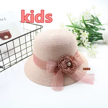 2001-denwei2035 vasaros rankų darbo gėlių juostelės popieriaus šiaudų vaikai skrybėlę, mergaitė, berniukas, vaikų Lauko laisvalaikio bžūp