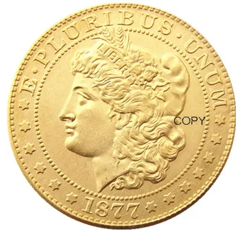 1877 Morgan Pusę Dolerio AUKSĄ, SIDABRĄ, kopijuoti monetas