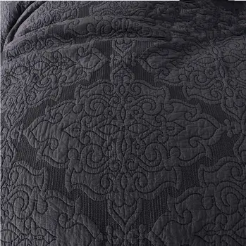 2020 m. Europos lova padengti Quilting Drobulė plauti medvilnės Susiuvimo Bedlinens juoda Coverlet 3pcs Lovatiesė Nustatyti pagalvių Užvalkalai