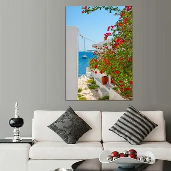 1 skydas Didelės Sienos Pakabinti Nuotraukas, Graikija, Santorini Salos Peizažas Šiuolaikinės Kraštovaizdžio Paveikslų