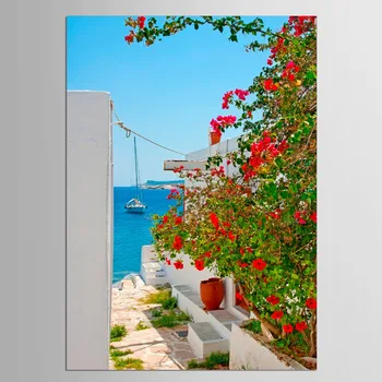 1 skydas Didelės Sienos Pakabinti Nuotraukas, Graikija, Santorini Salos Peizažas Šiuolaikinės Kraštovaizdžio Paveikslų