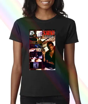 Ace Filmo marškinėliai Tony Montana Mens Composite Gangsteris Nuotraukų Naujų