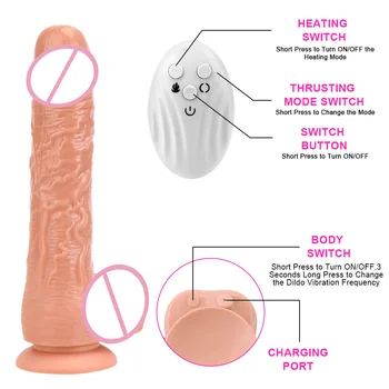 OLO Nuotolinio Valdymo Teleskopinis Šildymo Dildo Moterų Masturbacija Sekso Žaislai Moterims, Dirbtinės Varpos Vibratorius Suaugusiųjų Produktas