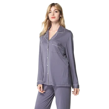 Moterų Modalinis pižamą Pijamas batas de dormir mujer Viršūnės Su Kelnes pyjama nuotaka sleepwear ropa mujer invierno naktiniai drabužiai