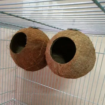 1PCS Natūralios Medinės Papūga Žaislai Papūga lizdą paukštis prekių birdhouse kokoso lukšto kopėčios lipant kopėčiomis paukščių žaislas
