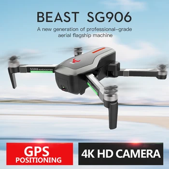 Žvėris SG906 GPS 5G WIFI FPV Su 4K Ultra clear vaizdo Kamera Brushless Selfie Sulankstomas X193 RC Drone Quadcopter RTF Juoda VS F11 B4W
