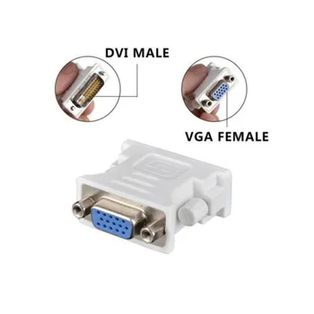 DVI-D Male VGA Female Lizdas Adapteris Konverteris VGA į DVI/24+1 Pin Male VGA Moterų Adapteris Keitiklis