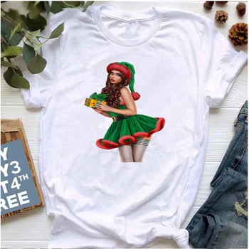 Mayos Mados Kietas Graži Mergina Spausdinimo T-Shirt 