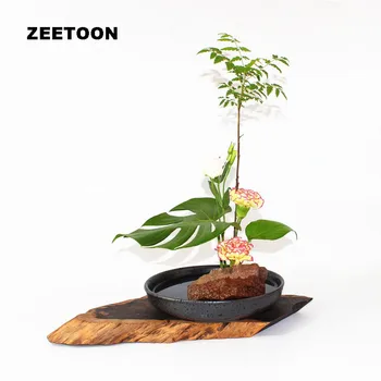 Zen Gėlių Vaza Narcizas Baseino Rupi Keramikos Plokštės Vazonas Ikebana Stalo Senovinių Namų Dekoro Gėlių Kompozicijų Sodinamosios