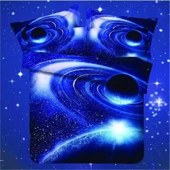 UNIKEA Galaxy Patalynės Komplektas Visatos, Kosmoso Tematikos Lova nustatyti antklode padengti Spausdinti Patalynė, Lakštai, Dvyniai, Vieno Karalienė Visu Dydžiu
