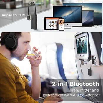 Bluetooth 5.0 Aptx LL Low Latency Aviakompanijų Lėktuvo Skrydžio Adapteris Siųstuvas, Skirtas Bose Bluetooth Ausinės Ausinės Ausinių
