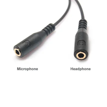 3,5 mm Stereofoninio Garso Vyrų ir 2 Moterų Rankų Mic Y Splitter Cable Adapter dvipusio Atskyrimo Tipo Y Vielos