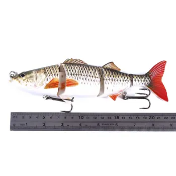 3D Realus Wobblers Žvejybos Masalas 24cm 140g Multi Sujungta Swimbait Kietąjį Dirbtinį Masalą Lydeka/Bass Žvejybos Masalas Crankbait Įrankiai