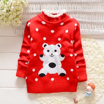 2016 naujų vaikinų megztinis mielas animacinių filmų merginos megztinis šiltas sustorėjimas žiemos vaikai medvilnės outwear vaikams megzti megztinis traukti filė
