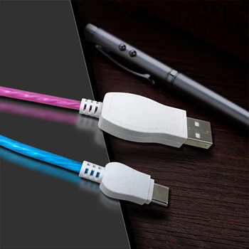 USB Kabelis, Mikro USB Kabelis Aukštos Švyti LED Švyti Įkrovimo Duomenis Sinchronizuoti Mobiliojo Telefono Kabeliai Samsung 