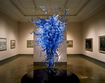 Šiuolaikinės Fojė Meno Dekoratyvinis Individualų Spalvos Pigiai, Mėlyna Ranka Pūstinis Stiklas Išgalvotas 
