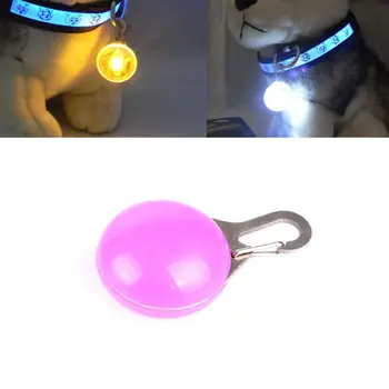 6pcs naminių Gyvūnėlių Apykaklės Žibintai Pakabukas LED Žibintuvėlis Šviesos Keychain Kačių, Šunų Reikmenys