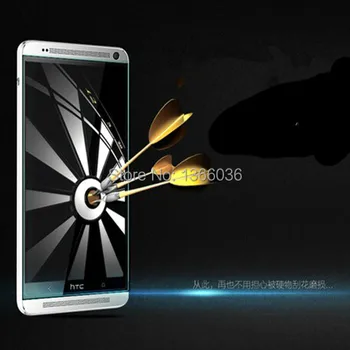 9H Sprogimo Įrodymas, Nekilnojamojo Premium Grūdintas Stiklas Screen Protector Apsauginė Plėvelė, Skirta HTC M7 Balta Mažmeninio Paketo 500pcs/daug