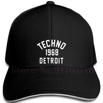 Detroit Techno 4 Nauji Karšto Pardavimo Juoda Unikalus Classic reguliuojamas kepurės Beisbolo kepuraitę su Snapeliu bžūp Vyrai Moterys