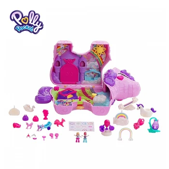 Polly Pocket Staigmena Vienaragis Aklas Lauke Šalis Didelis Kompaktiškas Žaislų rinkinys 25+ Netikėtumų Įdomus Princesė Šalies žaidimų aikštelės Žaislų GKL24