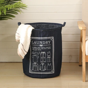 Dideli Šiaurės džinsai purvini kibirą, sulankstomas žaislų rinkinys drabužiai, apdailos, atsparus skalbinių krepšį, dėklas sulankstomas krepšys vonios kambarys