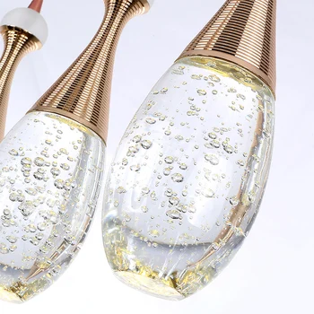 Modernus stiklinis butelis kristalų burbulas pakabukas šviesos restoranas dinging kambarys, baras kabinti apšvietimas