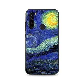 HTXian Rėkti pagal Munch Van Gogh Žvaigždėtą Naktį Star padengti Shell Xiaomi Redmi Note8T 7 9 Pro 5A Redmi4X 5A 6A 6 7 8 5Plus