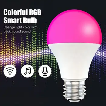 9W Smart Lemputės RGBCW Balta Lempa Pritemdomi LED E27 B22 Lemputės Suderinamos Su 