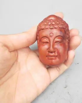Kinija Namų kolekcijos rankų darbas, medžio drožyba Buda vadovas mažas statula