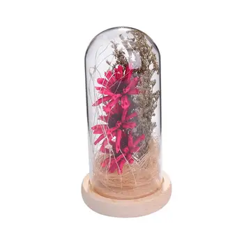 1PC Gėlių Dome Lempa USB Dirbtinis Darbalaukio Ornamentu LED Gėlių Šviesos Mergaitėms
