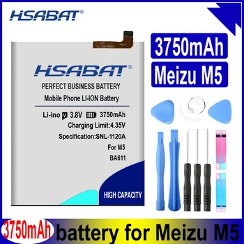 HSABAT 3750mAh BA611 Baterijos Naudojimo Meizu M5