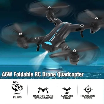 Quadcopter A6W Sulankstomas RC Drone Wi-Fi FPV 720P Platus Kampas HD Kamera/Fotoaparatas Vaizdo Aukščio Laikyti RTF