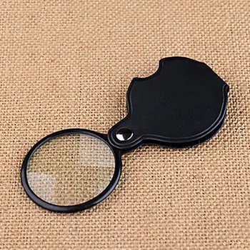 ZLinKJ 1Pcs Didmeninės Nauja Juoda Mini Pocket Lankstymo Papuošalai didinamasis stiklas Didinamąjį Akių Stiklo Loupe Objektyvas