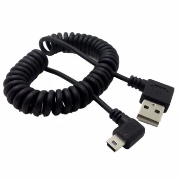 USB 90 Laipsnių Vyrų į Mini usb 90 Laipsnių ruožas duomenų apmokestinimo MP3 MP4 vaizdo Kamera